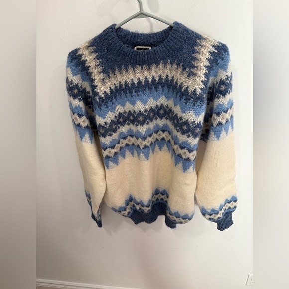 EUC-Vintage 70s Norwegian Cardigan Sweater- Men’s large - Picture 2 of 5